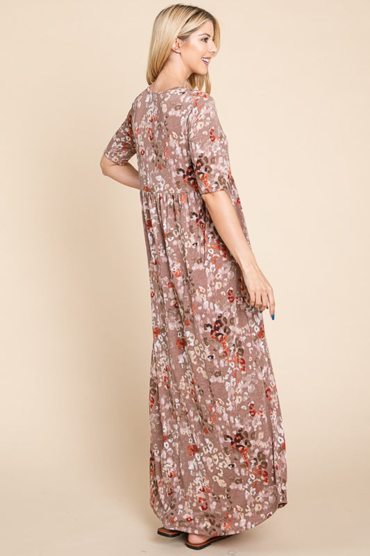 Chic Shirred Maxi Dress