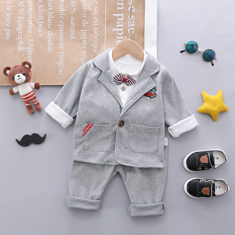 Direct Selling Children's Clothing College Style Bow Tie Boy Suit