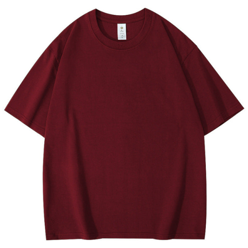 Half Sleeve Round Neck Short Sleeve Solid Color T-shirt