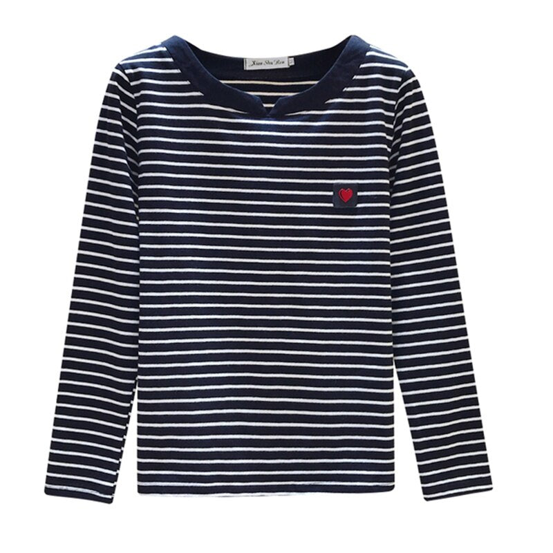 Women T-Shirt Long Sleeve Korean Style Slim Basic Cotton Tshirt Top Womens Clothing Autumn Winter T Shirt Femme
