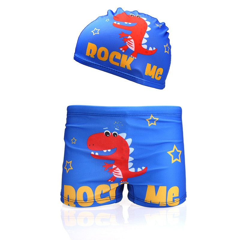 Baby Boy Swimming Trunks dinosaur fish Print Cartoon Bathing Suit Children Swim Shorts Kids Toddler Beach Swimwear Pool Shorts