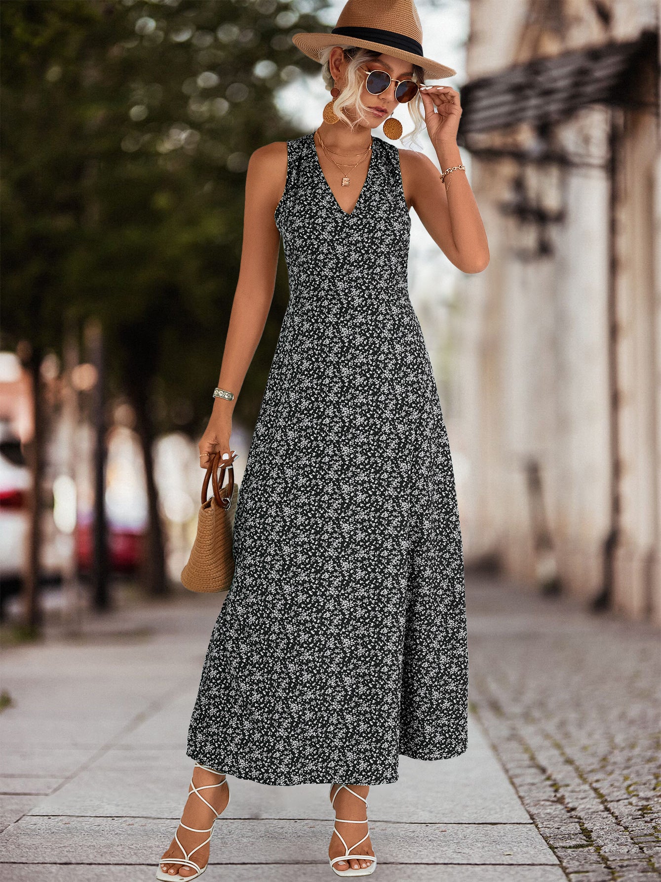 Women's Fashion Casual Backless Dress