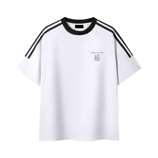 Men's Summer Clothes American Printed Cotton Half Sleeve