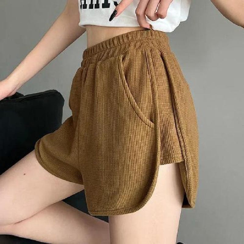 Waffle Sweatpants Shorts For Women