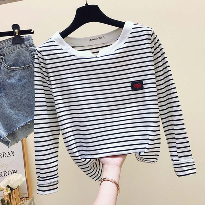 Women T-Shirt Long Sleeve Korean Style Slim Basic Cotton Tshirt Top Womens Clothing Autumn Winter T Shirt Femme