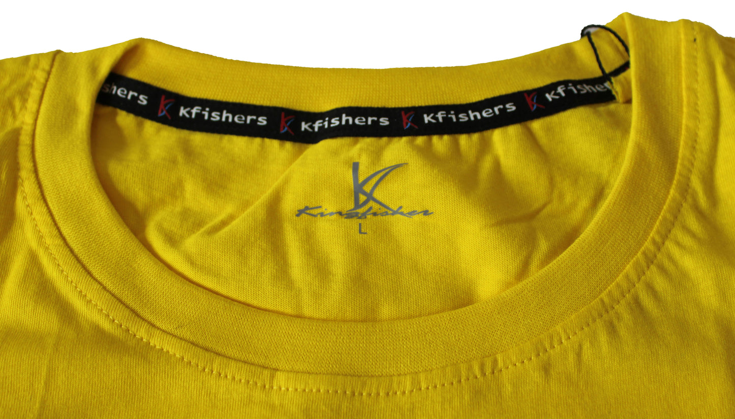 Kfishers Short Sleeve Mens Tshirt Yellow - Premium T-Shirt from KFISHERS - Just $8! Shop now at KFISHERS