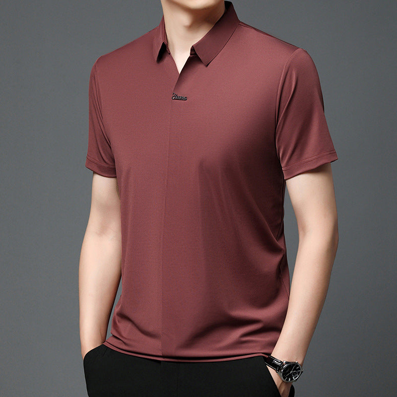Breathable Business T-shirt Men's Short Sleeve