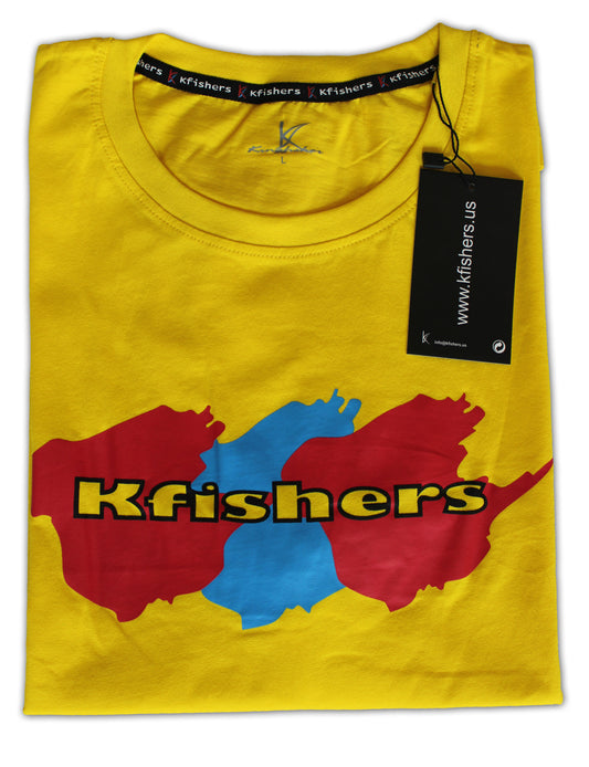 Kfishers Short Sleeve Mens Tshirt Yellow - Premium T-Shirt from KFISHERS - Just $8! Shop now at KFISHERS