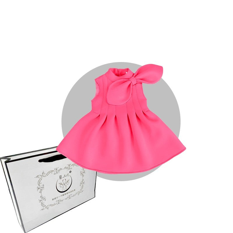 Girls' Tank Top Dress Fashion Light Luxury Bow