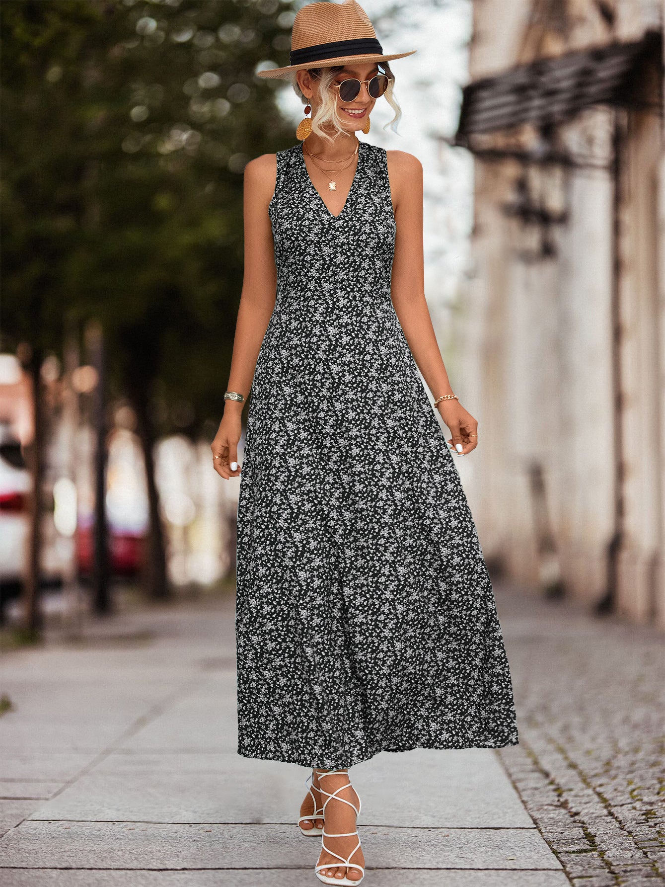 Women's Fashion Casual Backless Dress