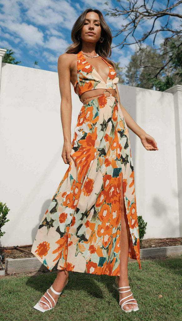 Women's Clothing Halter Backless Hem Dress