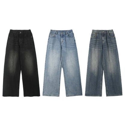 Men's Washed-out Vintage Wide-leg Pants