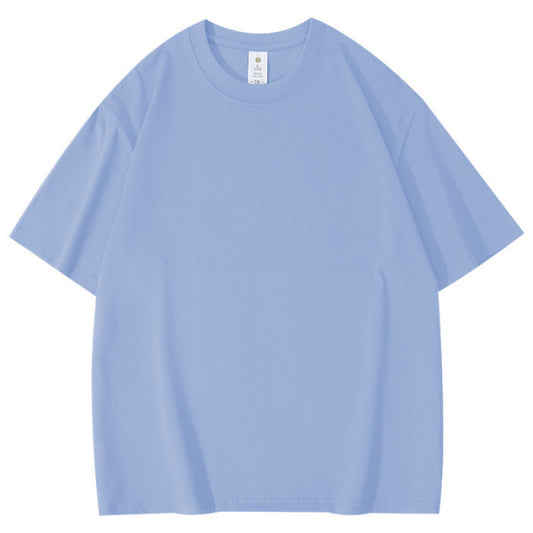 Half Sleeve Round Neck Short Sleeve Solid Color T-shirt