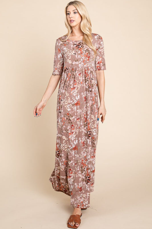 Chic Shirred Maxi Dress