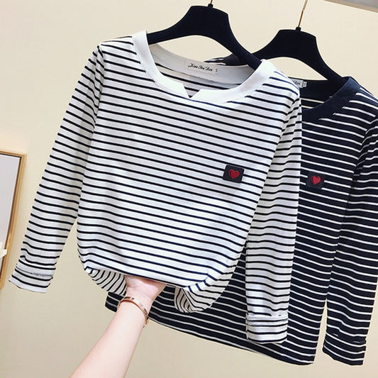 Women T-Shirt Long Sleeve Korean Style Slim Basic Cotton Tshirt Top Womens Clothing Autumn Winter T Shirt Femme