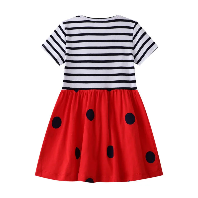 Jumping Meters New Arrival Girls Princess Dresses Cotton Stripe Children's Birthday Gift Toddler Costume Hot Selling Frocks