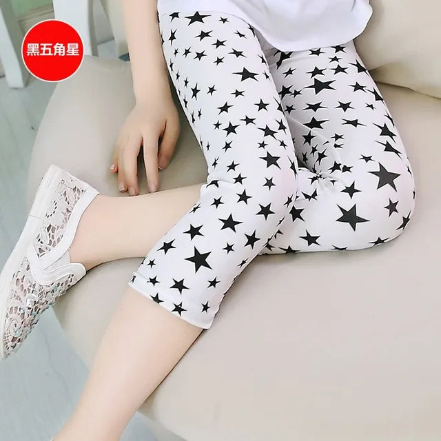 Kids Girls Leggings Spring Summer Flower Printed Children Trousers Girl Casual Skinny Pants 2021 Cute Toddler Leggings