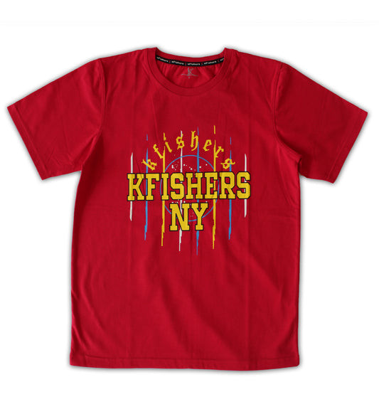 Kfishers Mens Short Sleeve Tshirt Red - Premium T-Shirt from KFISHERS - Just $6! Shop now at KFISHERS