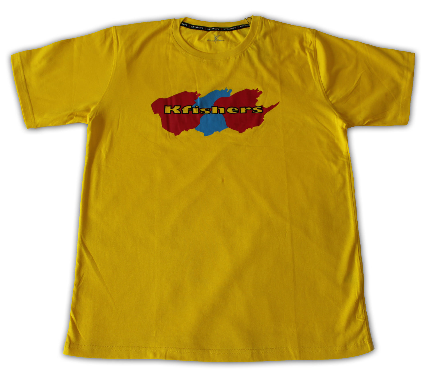 Kfishers Short Sleeve Mens Tshirt Yellow - Premium T-Shirt from KFISHERS - Just $8! Shop now at KFISHERS