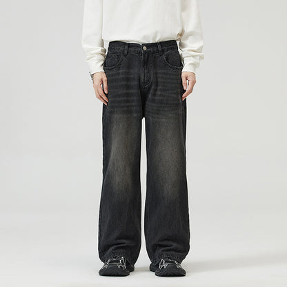 Men's Washed-out Vintage Wide-leg Pants