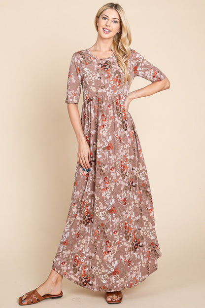 Chic Shirred Maxi Dress